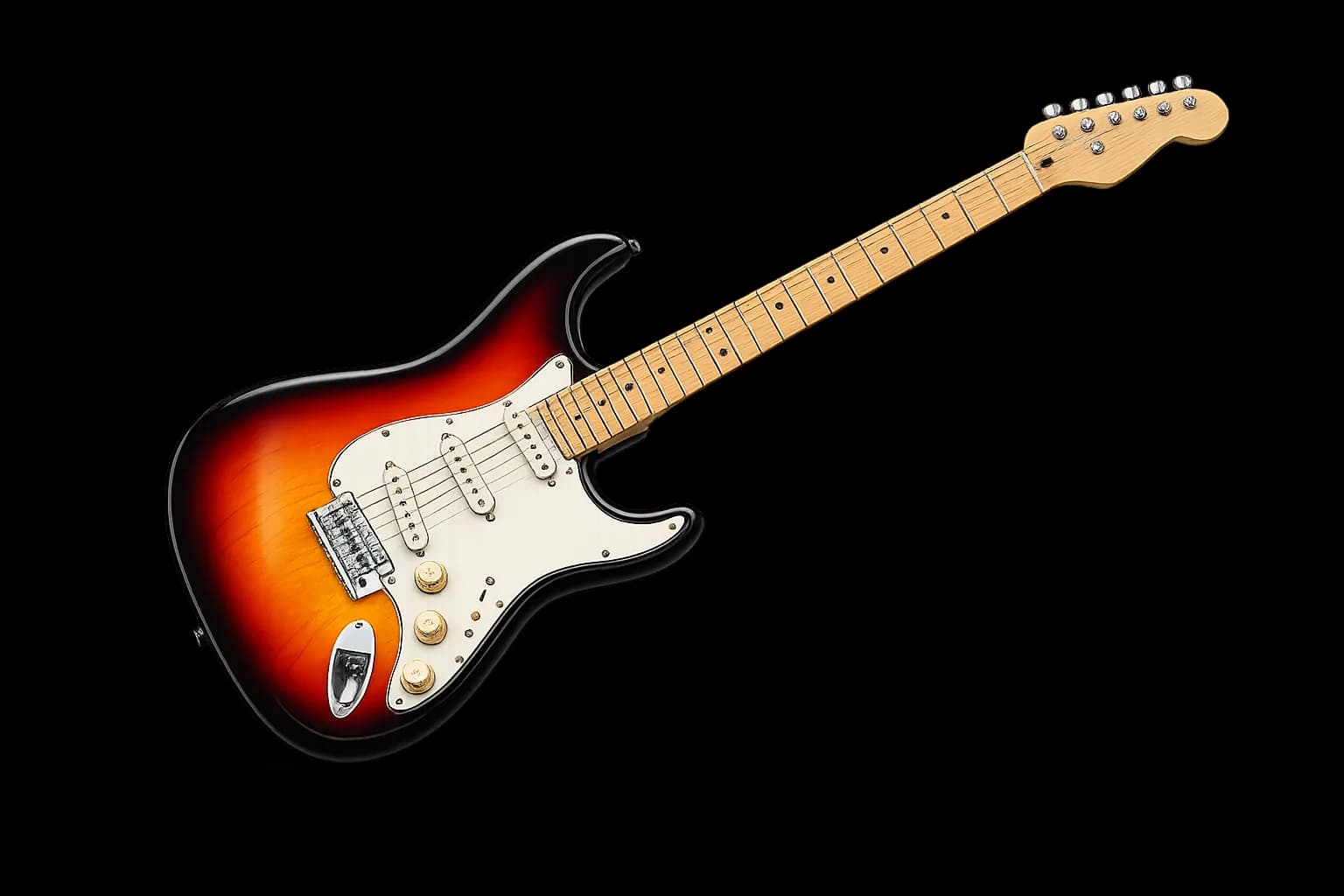 Sunburst electric guitar