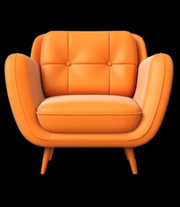 Orange room sofa